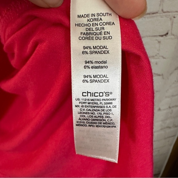 Chico's Stretchy Pink Top Size XL - Picture 4 of 5